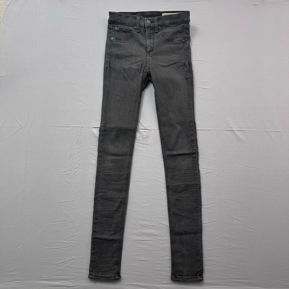 Rag & Bone Jean Womens 26 High Rise Skinny Jeans Faded Black Denim